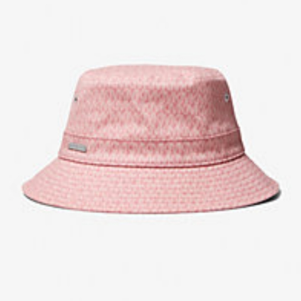 MICHAEL KORS LOGO PRINT ORGANIC COTTON BLEND BUCKET HAT